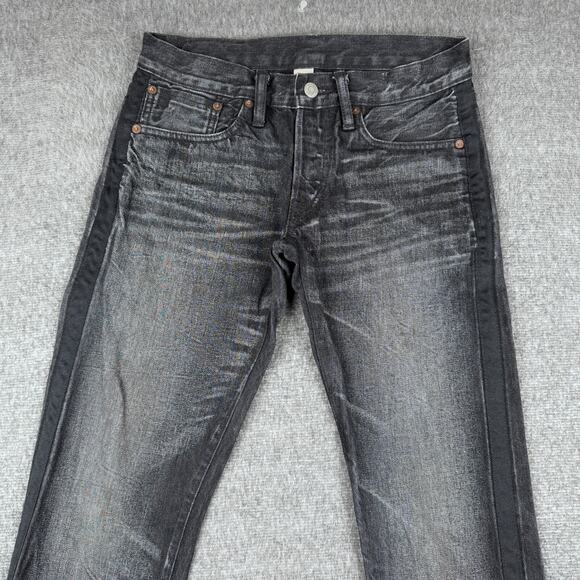 RRL Selvedge Jeans‎ Men's 28x30 Black Japanese Denim Straight Leg Faded USA - Picture 3 of 15
